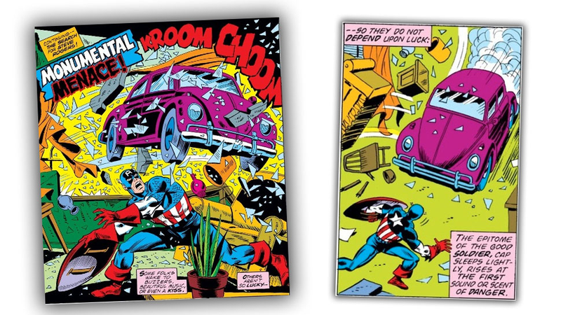 Illustration for article titled That Time Captain America Fought A Volkswagen Beetle